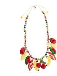 Clara Charm Necklace - Hand Crochet - Fruits