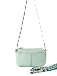 Cora Smartphone Crossbody Bag - Leather - Aqua