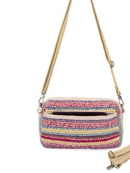 Cora Smartphone Crossbody Bag - Hand Crochet - Eden Stripe