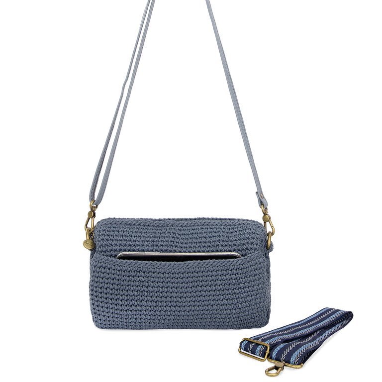 Cora Smartphone Crossbody Bag - Hand Crochet - Maritime
