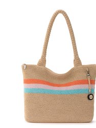 Crafted Classics Carryall Tote - Hand Crochet - Apricot Block