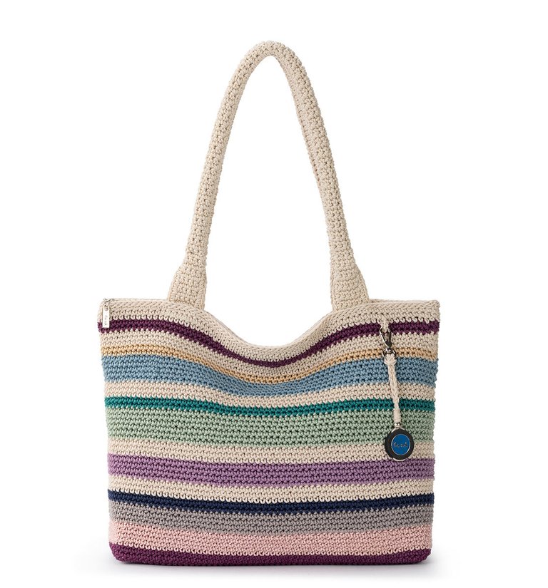 Crafted Classics Carryall Tote - Hand Crochet - Mendocino Stripe