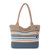 Crafted Classics Carryall Tote - Hand Crochet - Sand and Sea Stripe