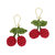 Cyrus Charm Earrings - Hand Crochet - Cherry