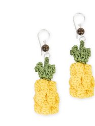 Cyrus Charm Earrings - Hand Crochet - Pineapple