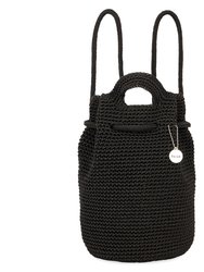 Dylan Small Backpack - Hand Crochet - Black