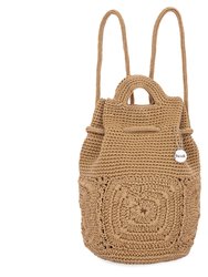 Dylan Small Backpack - Hand Crochet - Bamboo Patch