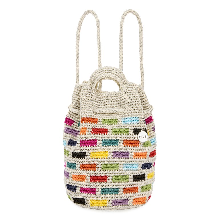 Dylan Small Backpack - Hand Crochet - Prisma Tile