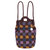 Dylan Small Backpack - Hand Crochet - Brown Check