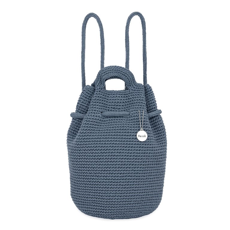Dylan Small Backpack - Hand Crochet - Maritime