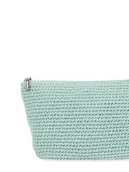 Essential Medium Pouch - Hand Crochet - Aqua