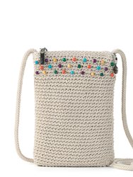 Essential North South Phone Bag - Ecru Multi Beads
