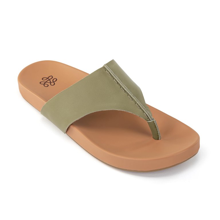 Everly Sandal - Leather - Loden