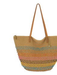 Faye Tote Bag - Hand Crochet - Island Bead