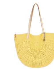 Faye Tote Bag - Hand Crochet - Chartreuse Sunbeam