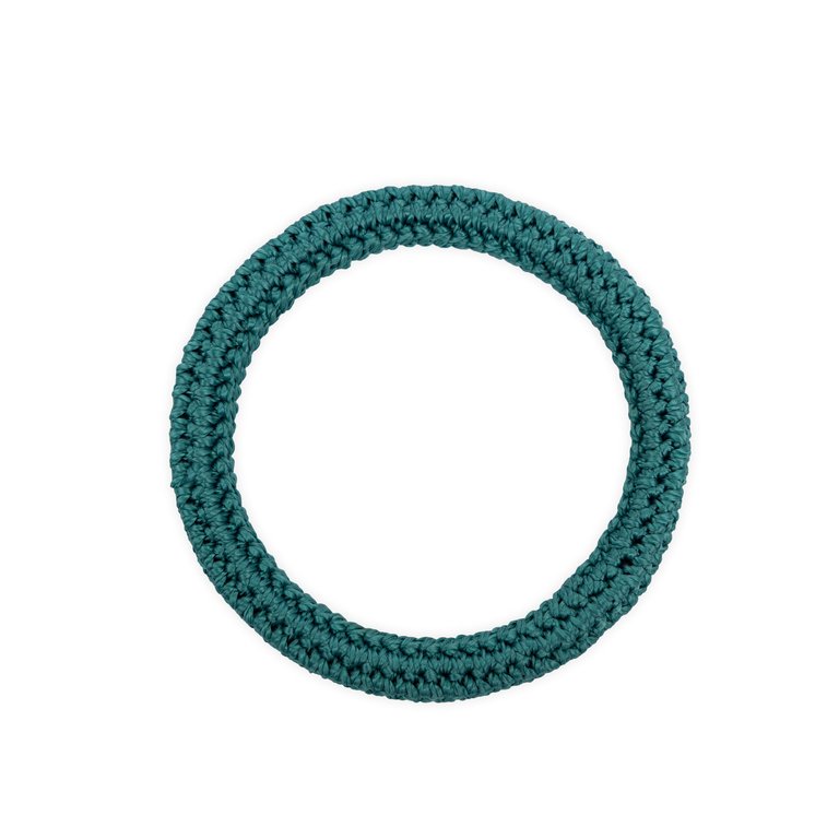 Finch Bangle - Hand Crochet - Azure