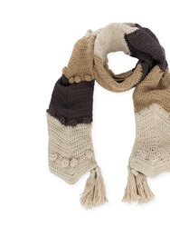 Haven Cozy Scarf - Hand Crochet - Neutral Multi