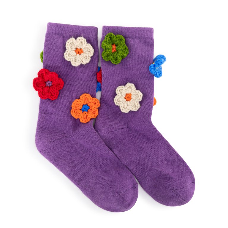 Haven Trouser Socks - Cotton - Heather Flowers