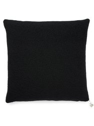 Home 18 x 18 Pillow Cover - Hand Crochet - Black