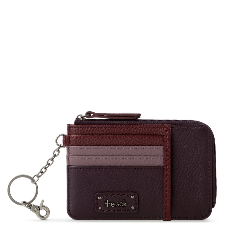 Iris Card Wallet - Aubergine Block