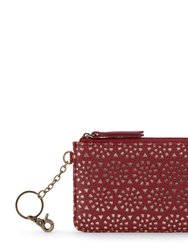 Iris Card Wallet - Leather - Crimson Moroccan