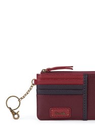 Iris Card Wallet - Leather - Cabernet Block