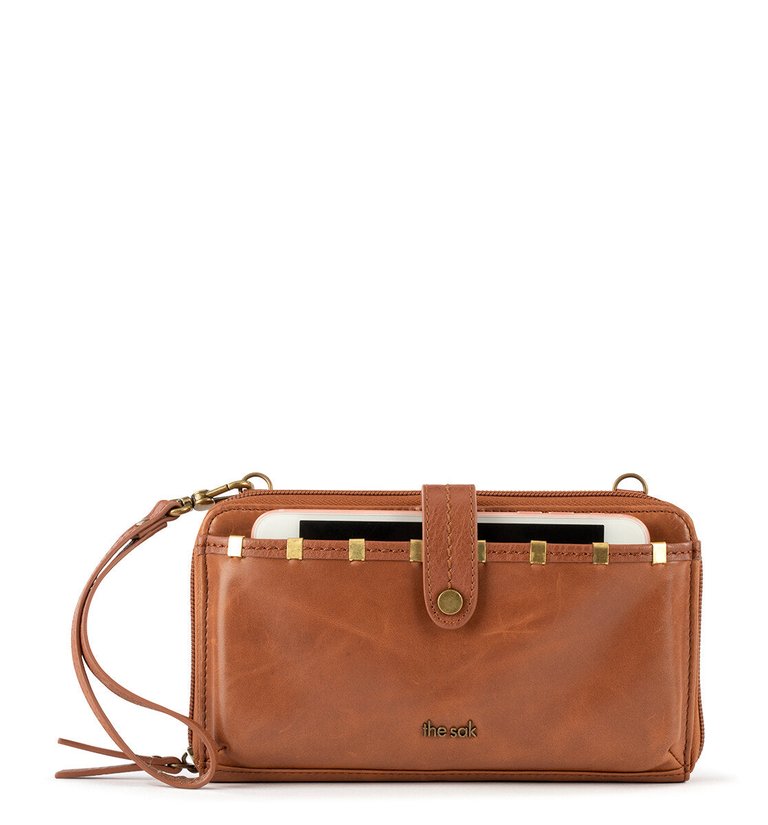 Iris Large Smartphone Crossbody - Leather - Tobacco Staples