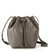 Ivy Drawstring Bucket Bag - Leather - Mushroom