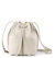 Ivy Drawstring Bucket Bag - Leather - Stone