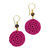 Jasper Disc Earrings - Hand Crochet - Pinkberry