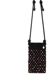 Josie Mini Crossbody Bag - Hand Crochet - Black Multi Beads