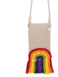Josie Mini Crossbody Bag - Hand Crochet - Rainbow Ecru