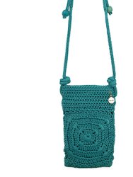 Josie Mini Crossbody Bag - Hand Crochet - Azure Patch