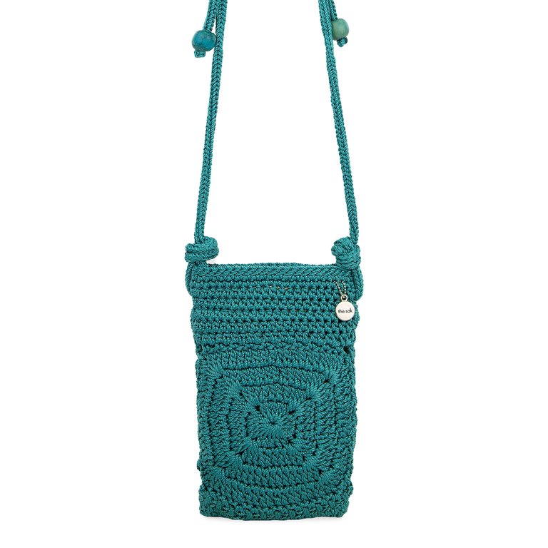 Josie Mini Crossbody Bag - Hand Crochet - Azure Patch