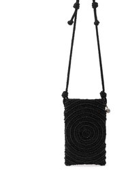 Josie Mini Crossbody Bag - Hand Crochet - Black Circle Bead