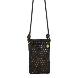Josie Mini Crossbody Bag - Hand Crochet - Black Sayulita