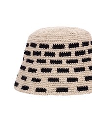Lanie Bucket Hat - Hand Crochet - Ecru Tile