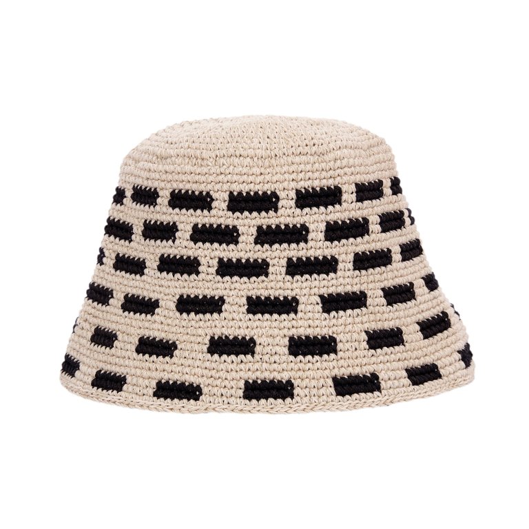 Lanie Bucket Hat - Hand Crochet - Ecru Tile