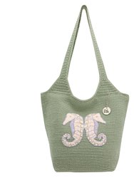 Large Tote - Seafoam Seahorse