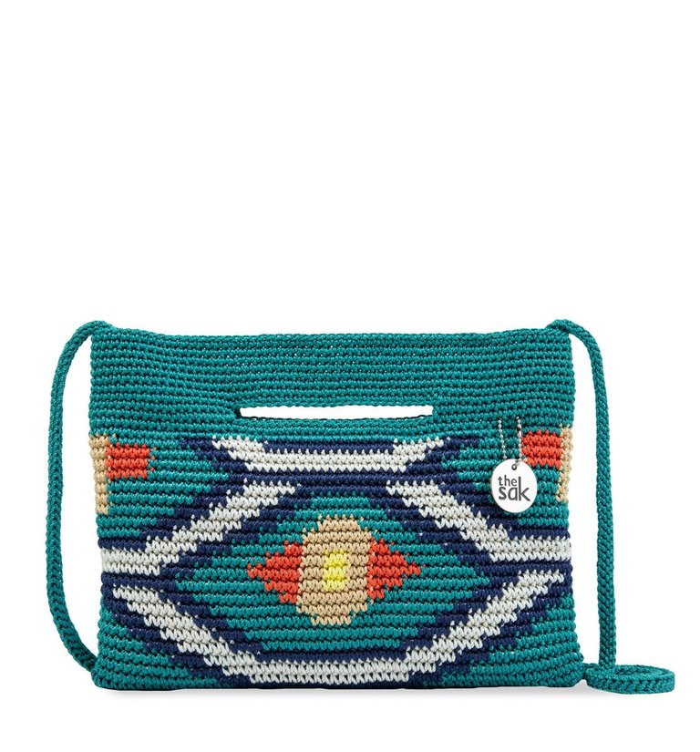 Linden Crossbody Bag - Hand Crochet - Azure Senang