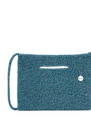 Linden Crossbody Bag - Hand Crochet - Azure Static