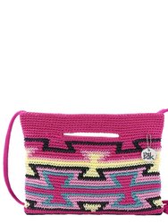 Linden Crossbody Bag - Hand Crochet - Aqua Multi Ragam