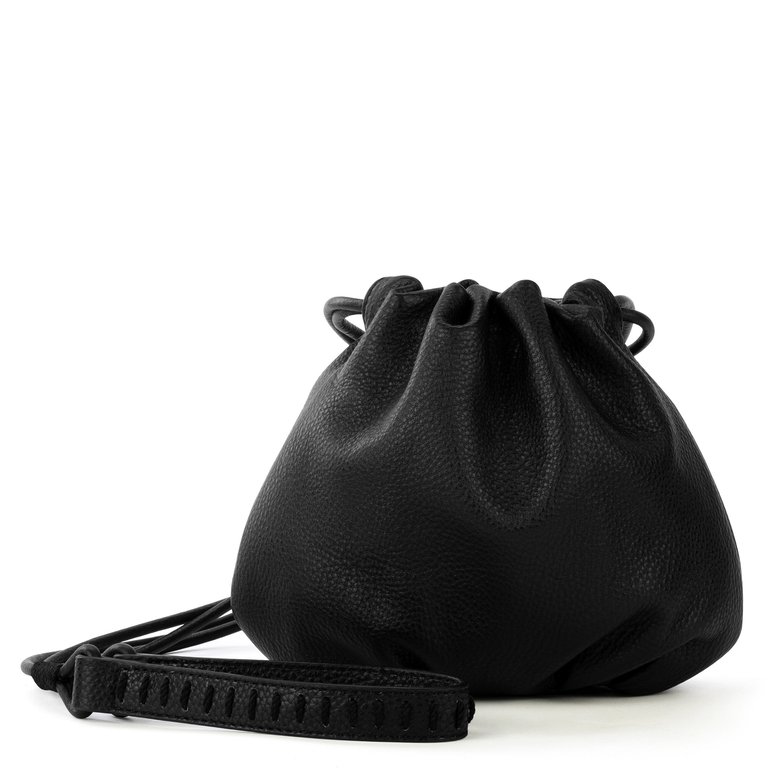 Lorelie Drawstring Crossbody Bag - Black