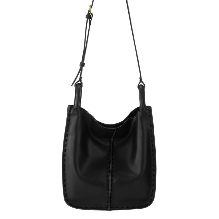 Los Feliz Crossbody Bag - Snap Closure - Black