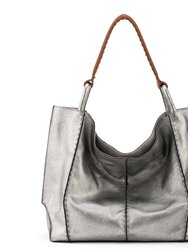 Los Feliz Large Tote - Eco Lined - Black Silver Pebble