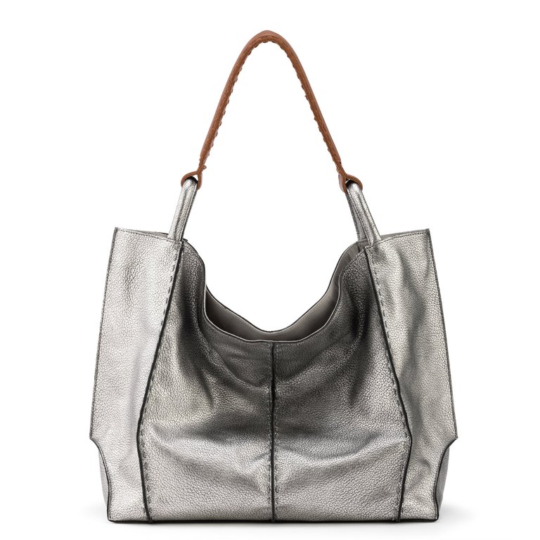 Los Feliz Large Tote - Eco Lined - Black Silver Pebble