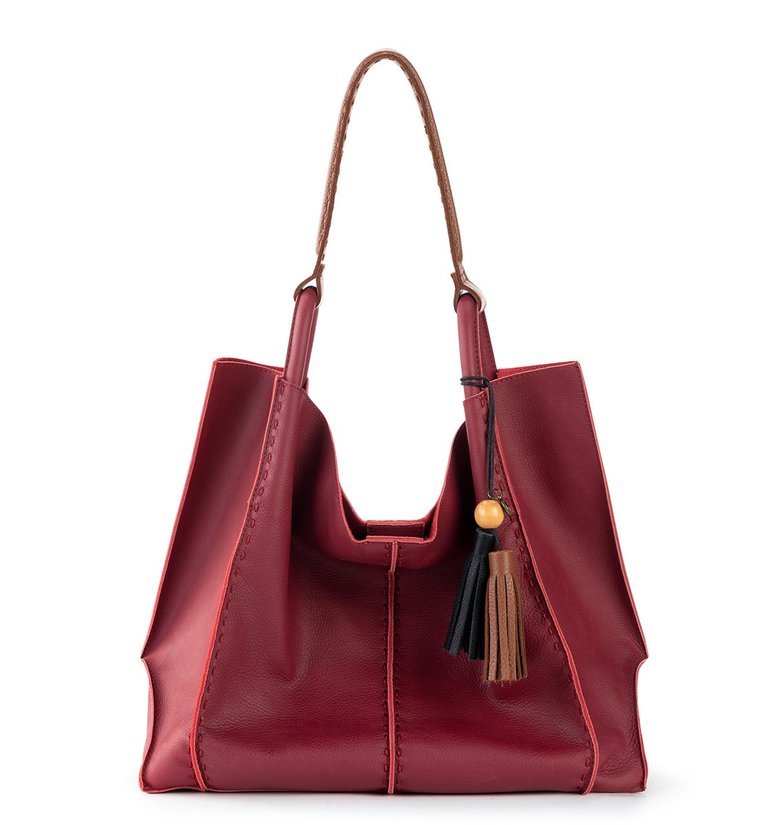 Los Feliz Large Tote - Unlined - Crimson