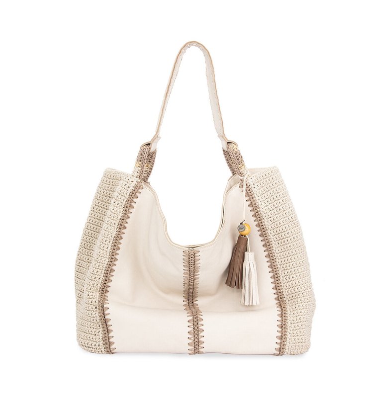 Los Feliz Large Tote - Eco Lined - Stone Crochet