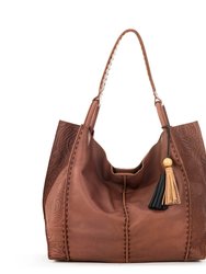 Los Feliz Large Tote - Unlined - Teak Leaf Embossed