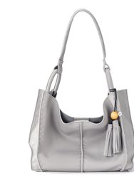 Los Feliz Medium Tote - Light Smoke Leaf